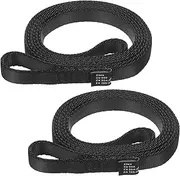 uxcell 47 Inch Nylon Climbing Slings, 2 Pack Strong Webbing Straps 18mm Rock Climbing Straps for Aerial Yoga Hammock Swing, Black