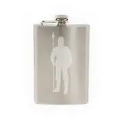 Renaissance Faire - Knight #2 Armored Spearman Siege -8 oz etched flask