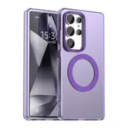 For Samsung Galaxy S25 Ultra 5G Case, MagSafe Compatible Armor Cover, Purple