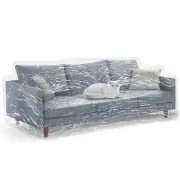 KEBE Clear Thicker Couch Cover for Pets, Heavy Duty Cat Scratch Sofa Cover fo...