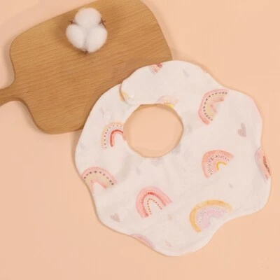 Feeding Bibs 360° Rotation Bib Drooling Apron Cotton Burp Cloths Baby Supply