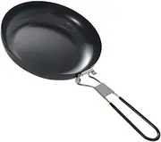 Non-Stick Frying Pan Set for Camping and Hiking Adventure Outdoor Camping Pots Camping Accessories and Utensils Foldable, Black, 9‘’