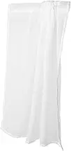 Zerodeko Short White Sheer Curtains for Window Light Filtering Drape Valance for Kitchen Stylish Rod Pocket Design Privacy Enhancing Bedroom Drapes