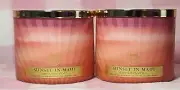 Bath & Body Works Rare Misprint Label Sunset In Maui Three Wick Candles...