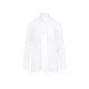 [Dolce & Gabbana] Dolce & Gabbana-Optical White Silk Shirt-Donna 42 IT