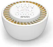 Riptunes White Knight- White Noise Sound Machine w/ 36 Soothing Sounds, 7 Night Lights, Adjustable Volume & Timer Options, Memory Function, Therapy for Adults/Kids/Sleep/Office - SM136