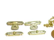 2 Pieces Gold latch Wooden Jewelry Box Hasp Hook With Screws B1