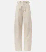 [Gucci] Gucci Low-rise barrel-leg jeans 25 white