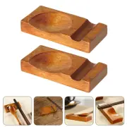 2 Pcs Chopstick Rest Table Decor Stands Rotating Chopsticks Holder Helpers