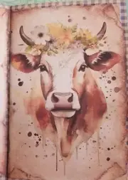 Junk Journal Booklet "COUNTRY FARMHOUSE" HANDMADE W/Ephemera FULL SIZE 9X6 40pgs