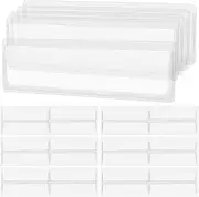 Parliky Label Sleeves Index Card Case Adhesive Backing Use for Notebook Pocket and Binder Stickers