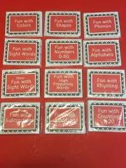 Preschool Learning (12 Packs) Alphabet Phonics Words Shapes Colors & Number