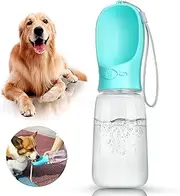 Dog Water Bottle, Leak Proof Portable Puppy Water Dispenser, 550ml Antibacterial Water Feeder For Pets, Dog Cat Pet Outdoor Walking Travelling Drinking Cup, Drinking Bowl (Blue)
