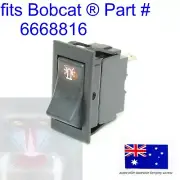 fits Bobcat Beacon Light Strobe Rocker Switch On Off 6668816 ILLUMINATED Amber