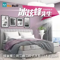 在飛比找momo購物網優惠-【Mr.BeD 倍得先生】冰炫蜂先生日本冰晶紗涼感蜂巢獨立筒