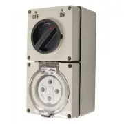 4 Pin 32 Amp Industrial weatherproof combination switch socket 3 Phase SAA