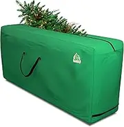 AmazingBag Water Resistant Christmas Tree Storage Bag | Sturdy Xmas Storing Bag for Trees | Christmas Tree Bags Storage for Artificial Trees & Decorations | Holiday Storage Bag for Tree (Large, Green)