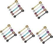 Cabilock 5sets Stainless Steel Measuring Spoon Double-Ended Salt Bean Spoon Perfect for Baking Cooking Kitchen Gadgets 5pcs*5