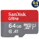 SanDisk 64GB 64G microSD Ultra 140MB/s micro SD C10 U1 記憶卡