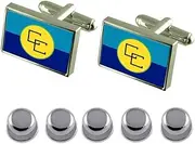 [Select Gifts] Shirt Dress Studs CARICOM Flag Cufflinks