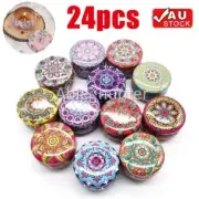 24x 50ml Candle Jars with Lid Bulk Round Candle Container Tins Empty Storage Box