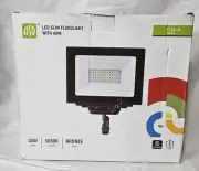 NEW ASD 50W LED SLIM FLOODLIGHT Light Outdoor, 120V BRONZE FLSL-A