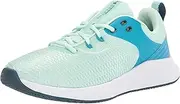 [Under Armour] Women's Charged Breathe Tr 3 Cross Trainer, Aqua Foam (301)/White, 7