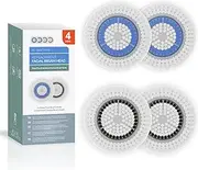 Sonimart Compatible Replacement Facial Cleansing Brush Heads (4-Pack), 2 x Sensitive Skin and 2 x Deep Pore Cleansing heads