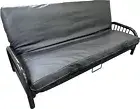 Black Leather Vinyl Full Size Futon Cover, Mattress Slipcovers, Protector