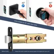 Enhanced Security Tubular Latch for Room Doors Adjustable 60cm or 70cm