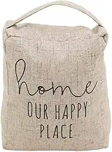 Home Our Happy Place Door Stop with Handle|Decorative Weighted Fabric Door Stopper for Bedroom, Living Room, Exterior Doors