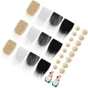 Kisangel DIY Gnome Beard Kit 12 Balls Beads for Beard Tint Moustaches Set Gnome Dolls