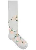 Simone Rocha Floral-intarsia Cotton-blend Socks - Silver ONE SIZE