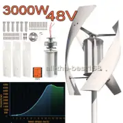 3000W Wind Turbine Generator Kit 48V Power Hybrid MPPT Controller For Home Boat