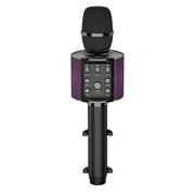 Laser Bluetooth Karaoke Mic with LED Lights (Black)