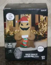 NIGHTMARE BEFORE CHRISTMAS OOGIE BOOGIE 5 Ft AIRBLOWN INFLATABLE Lights NEW BOX