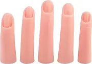 Practice Manicure Fingers,Magnetic Fake Fingers for Practice -5pcs Mannequin Hand, Training Fingers for Salon Artists, Beginners, Acrylic Nails