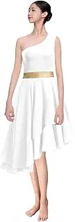 [ORIDOOR] Women's Praise Dance Dress Oblique Shoulder Irregular Hem Worship Dance Lyrical Dress