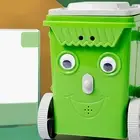 Small Robot Vacuum Cleaner Toy DIY Automatic Trash Can Set Educational Mini