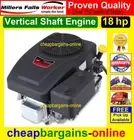 18hp ENGINE VERTICAL SHAFT PETROL ENGINE 18hp MOTOR RIDE ON MOWER HONDA B&S MOUN