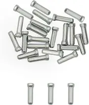 20Pcs Bike Brake Cable Caps,Cable Caps for Bike Shift,Bike Cable End Caps Cable Crimps Cable Ferrules,Aluminum Alloy Brake End Cover Cable Tips Crimps for Mountain Bicycle Road Bike(Silver)