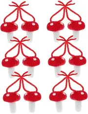 DIY Arts Crafts 12pcs Felt Mushroom Hanging Ornaments Traditional Craft Kit for Boys and Girls Family Activity