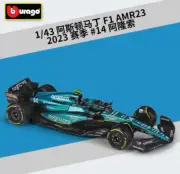 Bburago 1:43 2023 F1 Formula Aston Martin AMR23 Racing Model Car Alonso Stroll