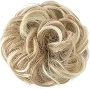 Synthetic Messy hair piece Daily Use Chignon Scrunchies Fake Elastic Hairpiece(Dirty Blonde)