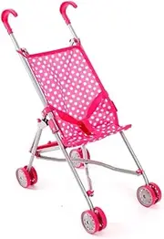 Bayer Chic 2000 600-11 Funny Doll's Pushchair Mini Buggy Dots Pink