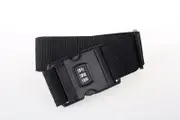 Secure Luggage Strap with Combination Lock Black - Travel Accessories Australia