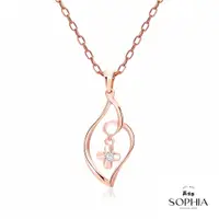 在飛比找PChome24h購物優惠-SOPHIA 蘇菲亞珠寶 - 花漾 14K玫瑰金 鑽石項鍊
