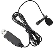 IWOWHERO Omnidirectional USB Lavalier Microphone Clip Mic with Built Sound Card for Audio for Conference Video Chat Live Broadcast and Vlogging