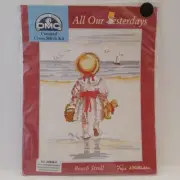 DMC, Counted Stitch Kit, All Our Yesterdays, "Beach Stroll", 8" x 10", XU 02836