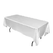 10 Pack 60" X 126" Banquet Satin Tablecloths 30 Colors Rectangle Table Made USA